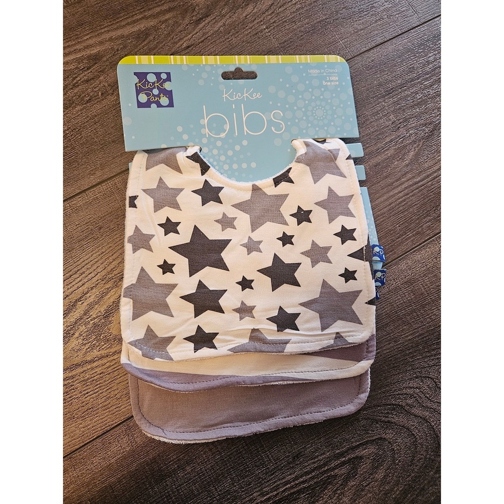 Kickee pants baby bibs pack of 3 nwt